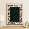 Mujh Sey Pehli Si Mohabbat Urdu Typography With Floral Border | Poetic Wall Art