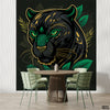 Black Panther In Green Tropical Leaves | Animal Wallpaper Mural