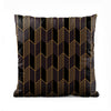 Golden Arrow Lines & Dark Background | Abstract Cushion #110