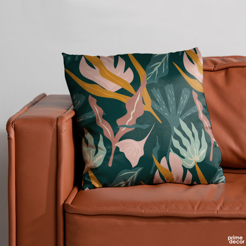 Colorful Tropical Leaves Pattern | Nordic Cushion #112 - Prime Décor