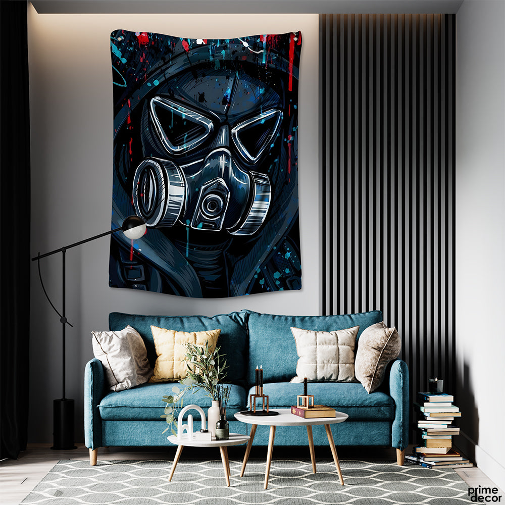 Masked Graffiti Artist Closeup | Graffiti Tapestry - Prime Décor
