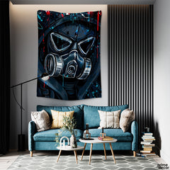 Masked Graffiti Artist Closeup | Graffiti Tapestry - Prime Décor