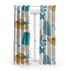 Hand Drawn Watercolor Beach Edition | Nursery Curtains #115 - Prime Décor