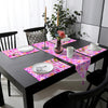 Neon Pink & Violet Hexagonal Geometric Pattern | Table Runner and Placemat Set
