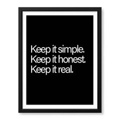 Keep It Simple, Keep It Honest, Keep It Real | Abstract Motivation Artwork #00118 - Prime Décor