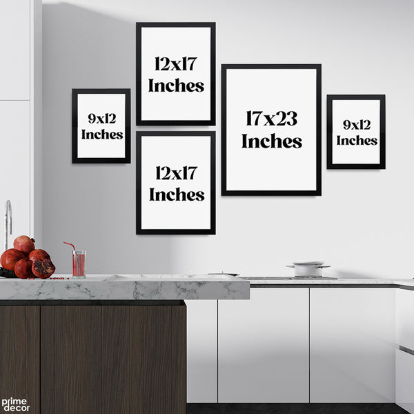 Life Is Short Make It Sweet Motivation Typography (5 Panel) Food Wall Art