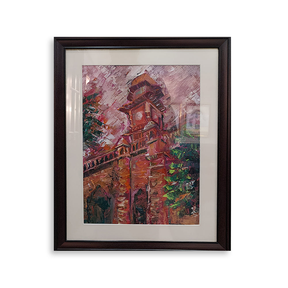 The Clock Tower of Punjab University | Handmade Painting - Prime Décor