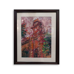 The Clock Tower of Punjab University | Handmade Painting - Prime Décor