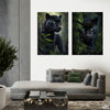 Exotic Black Panther In Tropical Jungle (2 Panel) Animal Wall Art