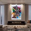 Ayat an-Nur "Allahu Nur" Abstract Calligraphy Handmade Painting