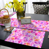 Neon Pink & Violet Hexagonal Geometric Pattern | Table Runner and Placemat Set