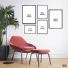 Floral Line Art Collection (5 Panel) Wall Art