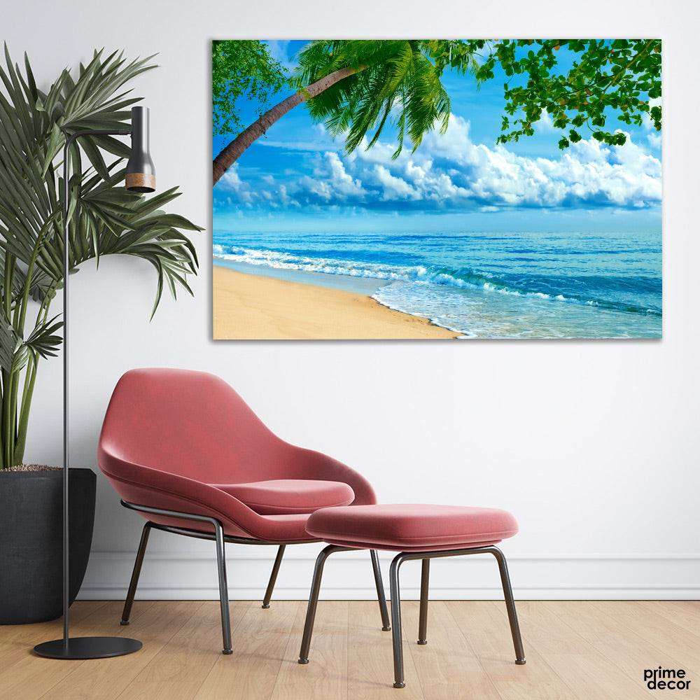 Beautiful Ocean Beach (Single Panel) Nature Wall Art - Prime Décor