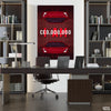 I AM CEO Red Ferrari In Background (Single Panel) Office Wall Art