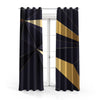 Black, Golden & Navy Geometric | Abstract Curtains #125 On Sale