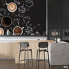 Coffee Cup With Black & White Artwork | Cafe Wallpaper Mural