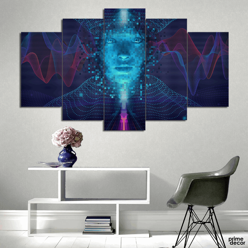 Artifical Intelligence (5 Panel) Technology Wall Art - Prime Décor