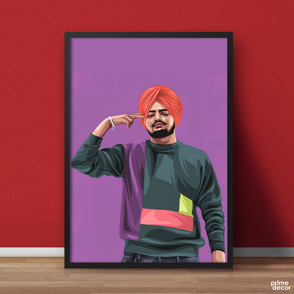 Artwork of Sidhu Moose Wala | Celebrity Wall Art - Prime Décor