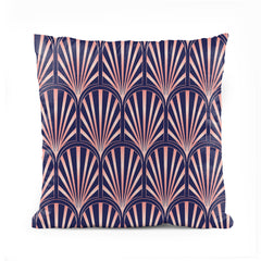Rose Copper Blue Pattern | Abstract Cushion #131 - Prime Décor