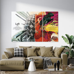 Left Brain Right Brain Motivational (3 Panel) Office Wall Art