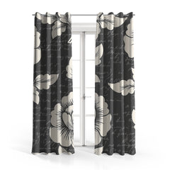 Monochromic Botanical Pattern | Floral Curtains #133