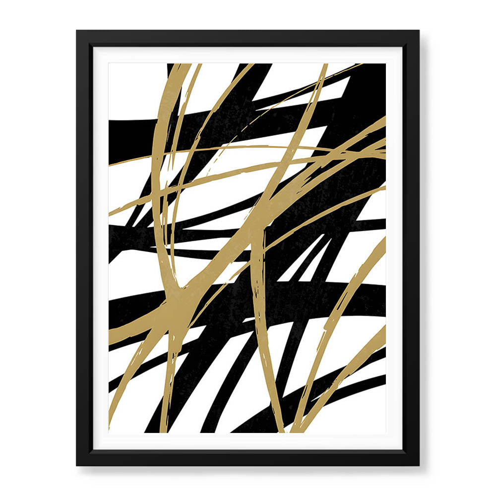 Black & Brown Abstract Design Over White Background | Abstract Office Artwork #00134 - Prime Décor