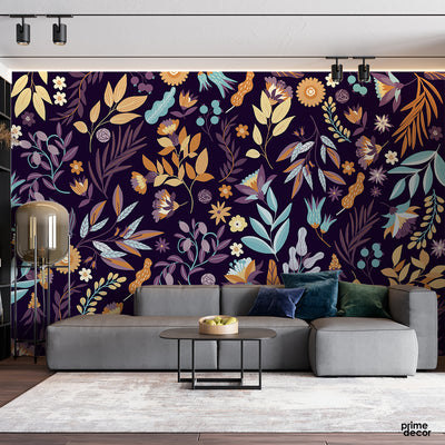 Colorful Exotic Flowers | Wallpaper Mural - Prime Décor