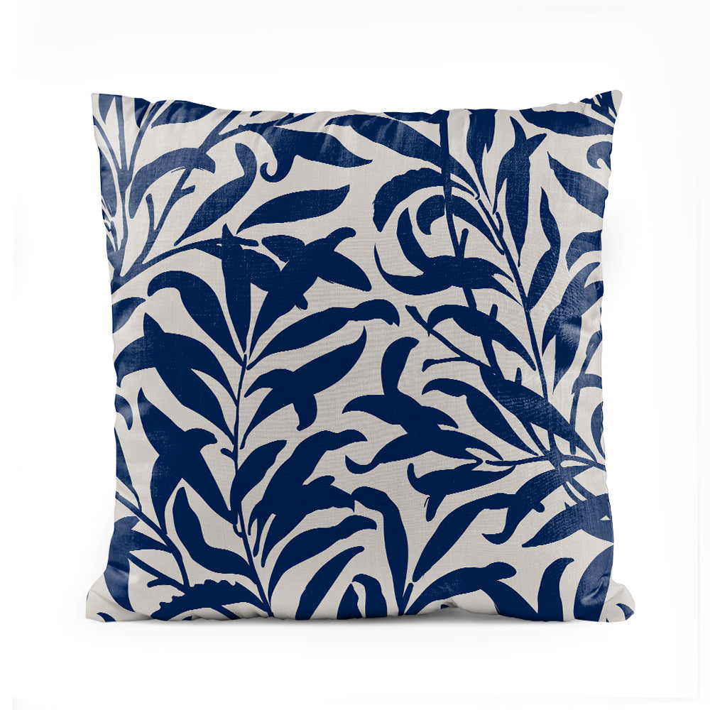 Indigo & White Seamless Pattern | Floral Cushion #139 - Prime Décor