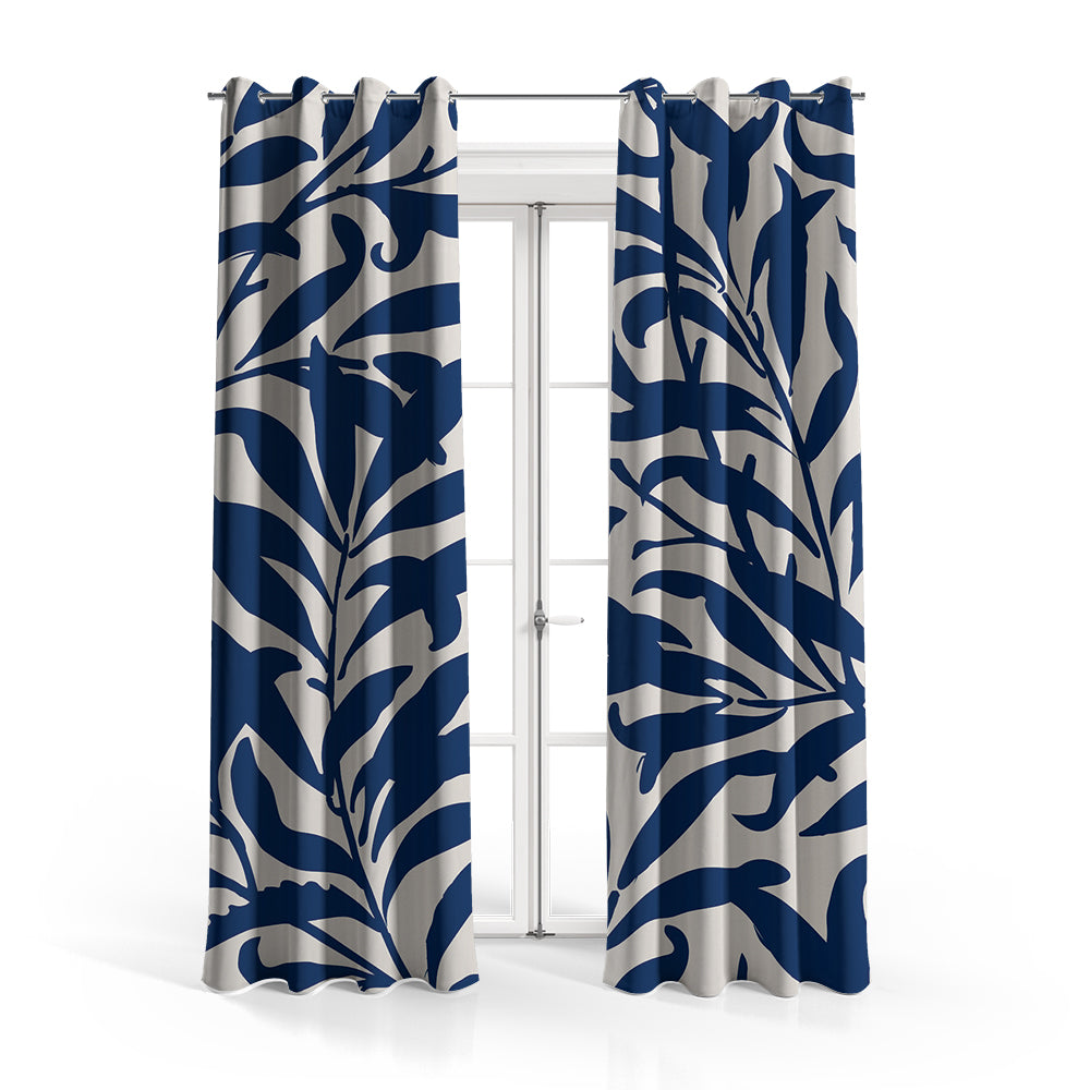 Indigo & White Seamless Pattern | Floral Curtains #139 - Prime Décor