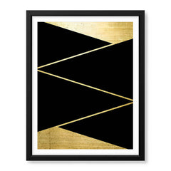 Black & Gold Abstract Design | Abstract Office Artwork #00139 - Prime Décor
