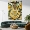 Beautiful Guitar With Floral Artwork | Fashion Tapestry