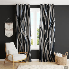 Painted Zebra Pattern | Abstract Curtains #140 - Prime Décor