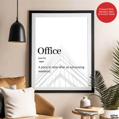 Office Motivational Quote Over White Background | Abstract Motivational Artwork #00141 - Prime Décor