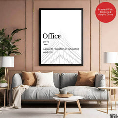Office Motivational Quote Over White Background | Abstract Motivational Artwork #00141 - Prime Décor