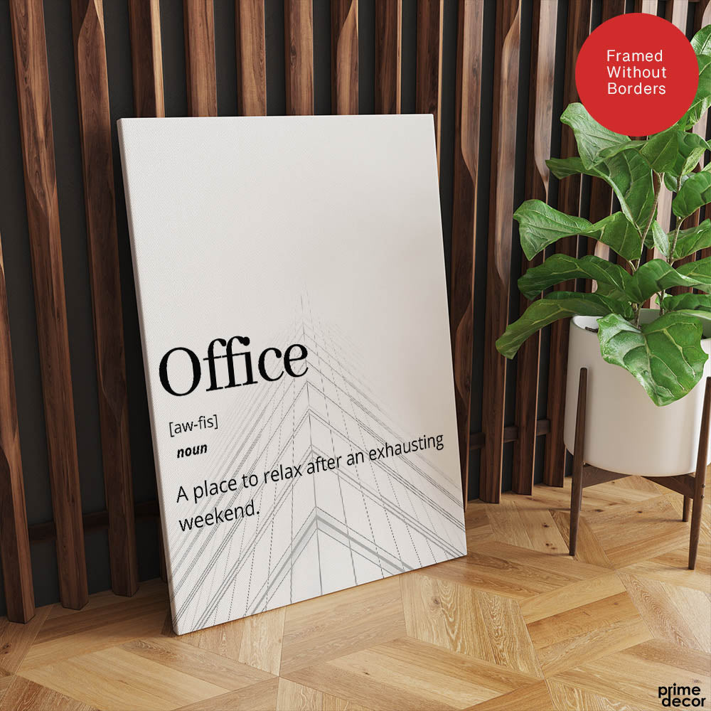 Office Motivational Quote Over White Background | Abstract Motivational Artwork #00141 - Prime Décor