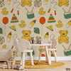 Cute Yellow Teddies & Ducks Illustration | Nursery Wallpaper Mural