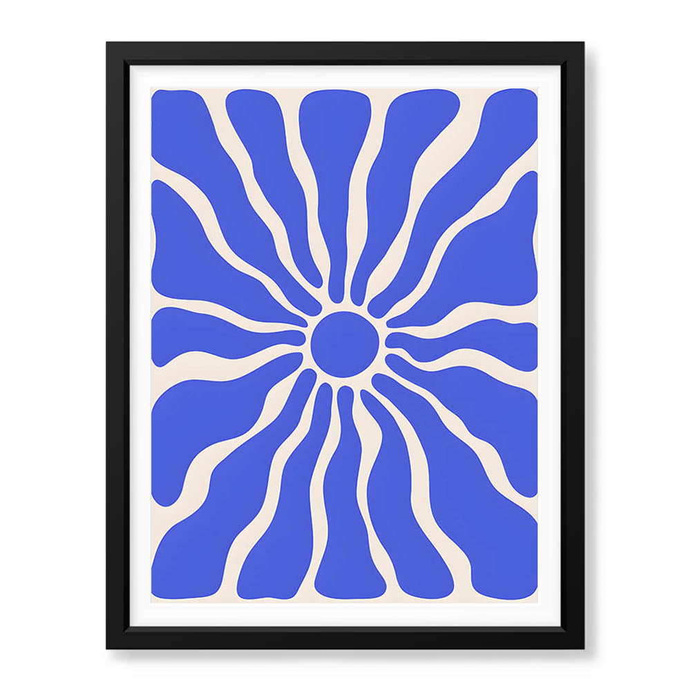 Tealish Blue Abstract Design Over Beige Background | Abstract Office Artwork #00142 - Prime Décor