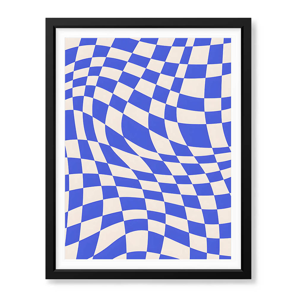 Tealish Blue Abstract Design Over Beige Background | Abstract Office Artwork #00143 - Prime Décor