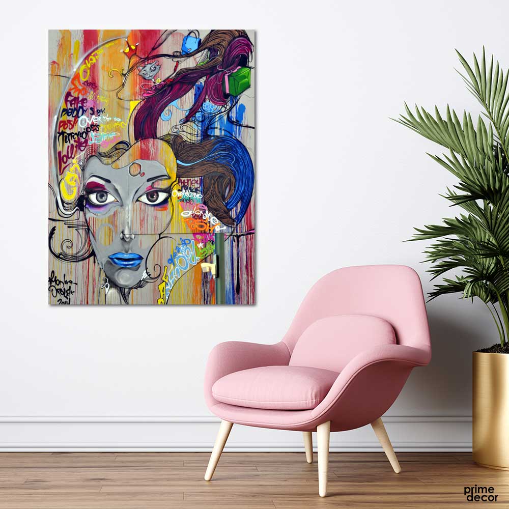 Modern Art Graffiti image (Single Panel) Wall Art - Prime Décor