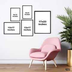 Let's Stay Home Botanical leaves (5 Panel) Motivational Wall Art - Prime Décor