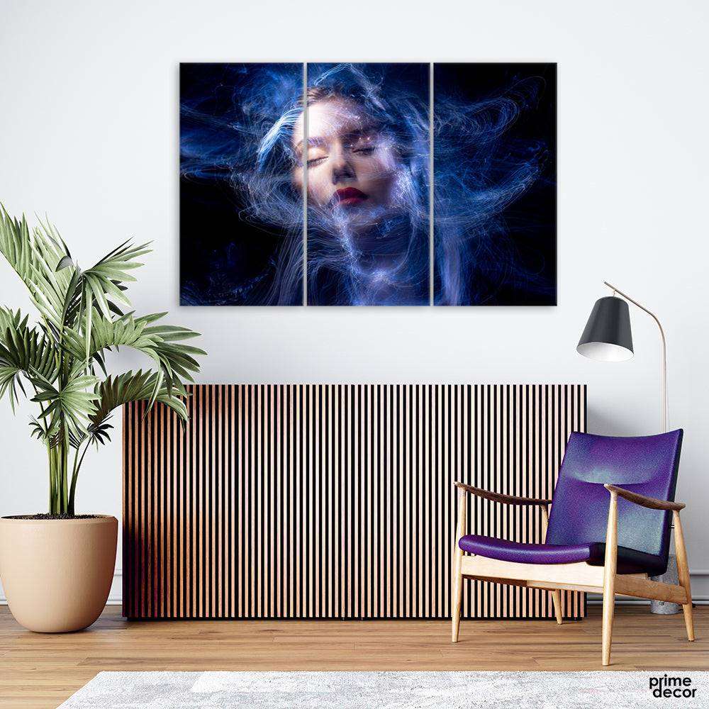 Abstract Woman in Splashes (3 Panel) Abstract Wall Art - Prime Décor