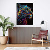 Rainbow Leopard Portrait (Single Panel) Animal Wall Art