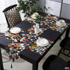 Grunge Geometric Triangles in Multi Colors | Table Runner and Placemat Set