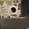 The Best Roasted Coffee Beans With Coffee Cup Artwork | Cafe Wallpaper Mural