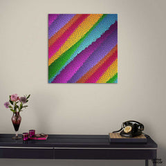 Mosaic Rainbow Background (Square Panel) Abstract Wall Art - Prime Décor