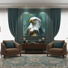 The Majestic Bald Eagle Teal Digital Painting (Single Panel) Square Wall Art