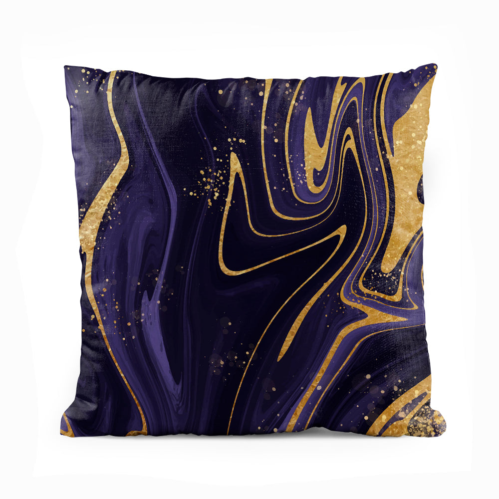 Purple Haze & Gold Marble | Abstract Cushion #150 - Prime Décor