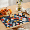 Grunge Geometric Triangles in Multi Colors | Table Runner and Placemat Set
