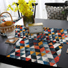 Grunge Geometric Triangles in Multi Colors | Table Runner and Placemat Set