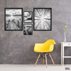 Incredible Pencil Drawing of Nature (4 Panel) Nature Wall Art